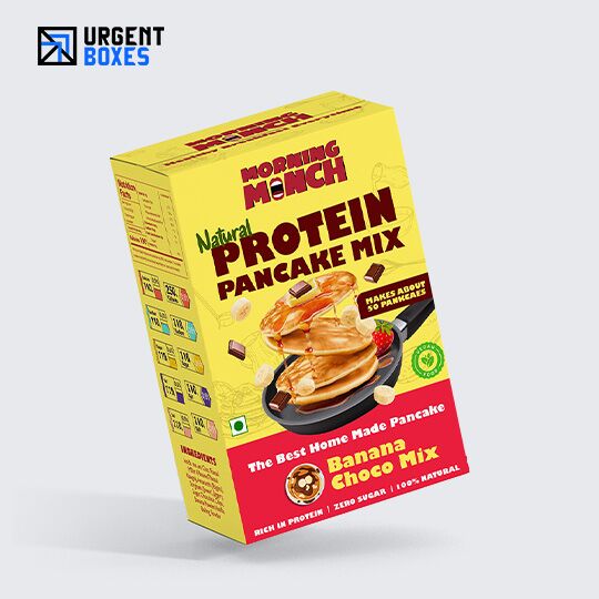 printed pancakes box yellow color